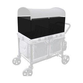 4-Sided Breathable Sunshade Net Canopy Compatible for Wonderfold W4/W2 Wagon Stroller,Lightweight Mesh Sunshade Net (Black)