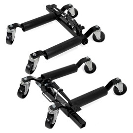 GarveeTech Hydraulic Car Wheel Dolly Jack Set of 2, Heavy Duty 1500 Lbs Car Wheel Dolly Vehicle Skates Positioning with Foot Pedal for Auto Tire Repairing, Vehicle Moving-Black
