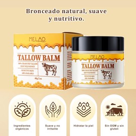 2 Jars Beef Tallow Face Cream Skin Care, Face Moisturizer Tallow and Honey Balm Face Body Butter for Very Dry Skin, Hydrating Serum All Purpose Tallow Balm for All Body Hydration, 60g/2fl oz (2pcs)