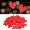 Pack of 100 Wooden Hearts, 4 cm Red Heart Shape