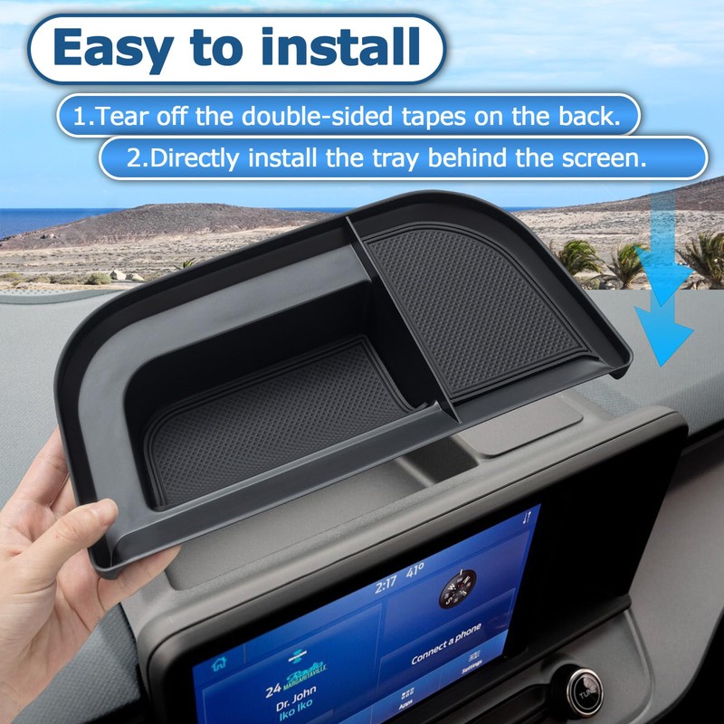 TOPINSTALL Dash Compartment Storage Tray Compatible with 2022-2024 Ford Maverick