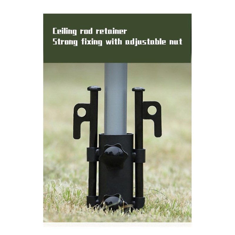 Geieold 2 x Awning Pole Fixing Tube Ground Bracket Windproof
