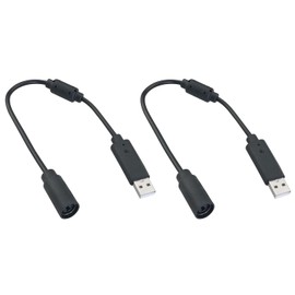 ZZLZX 2PCS USB Connection Conversion Cable USB Split Cable Data Transfer Cable Adapter Game Console Wired Joystick Connection Conversion Cable for Controller Connection to PC Black