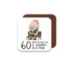 60th Birthday Gift for Grumpy Old Man - Coaster -