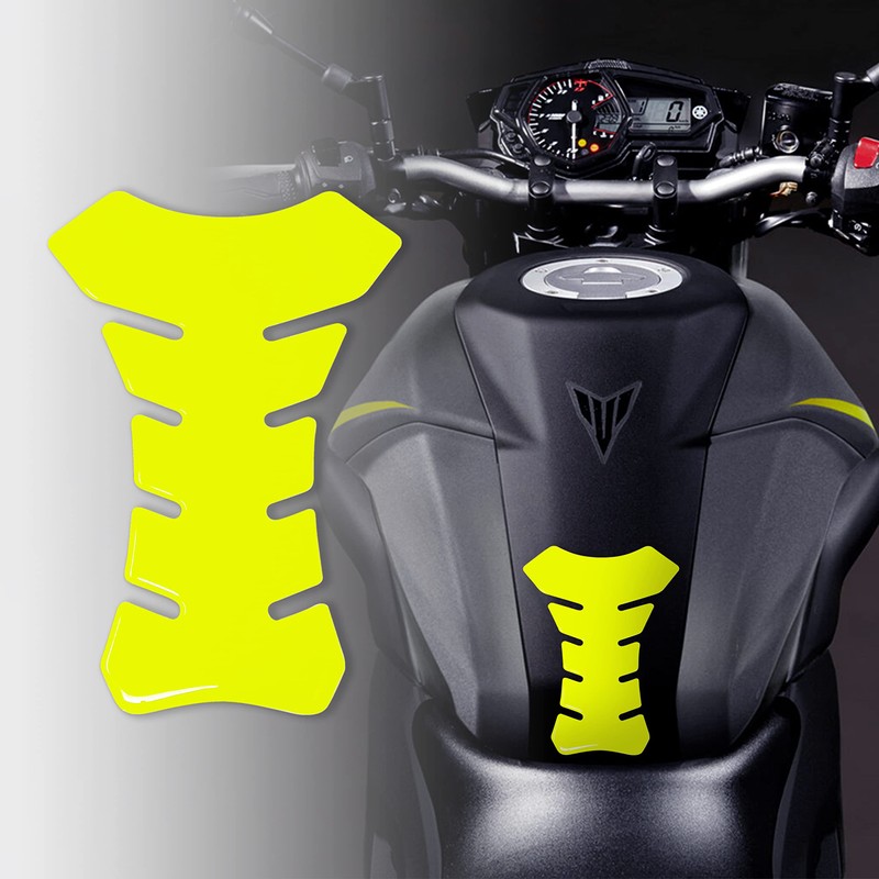 4R Quattroerre.it 18117 Adhesive 3D Tank Pad, Neon Yellow