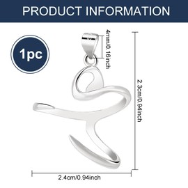 PLIGREAT 925 Sterling Silver Prong Pendant Base for Irregular Shape Gemstones Setting Blank Settings Prong Metal Pendant Mounting Setting for DIY Necklace Charm Crafts Jewelry Making