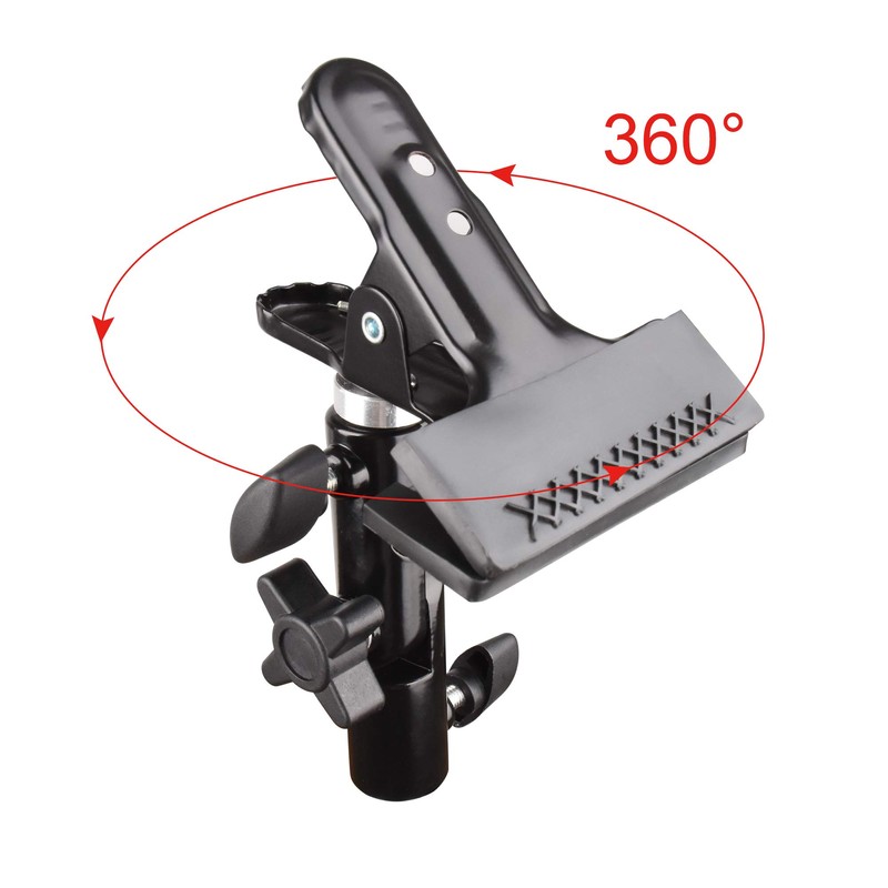 EMART Heavy Duty Metal Clamp Holder with 5/8" Light Stand