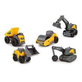 Dickie Toys Volvo Micro Workers Set of 5 Construction Site, Excavator, Construction Site, Set of 5 Construction Vehicles, Construction Vehicles, Construction Vehicles, Gift Set Children 3 Years