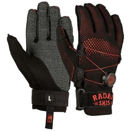 Radar Water Ski Gloves - AirKnit-K BOA Inside-Out Glove - Black/Red - M
