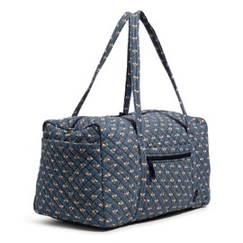 Vera Bradley Large Cotton Travel Bag, Bees Navy - Recycled Cotton