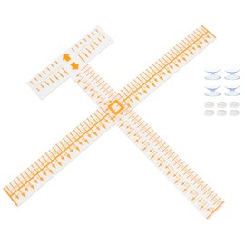 T-Shirt Alignment Ruler Guide Tool Set with Acrylic to Center Designs for Easy Make Sewing Adult Kids Children Little Boys Tee Clothing, Transparent