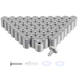 IOQ 50 Pack Standoff Screws (1 in. Dia x 1 in. L) Stainless Steel Standoff Mounting