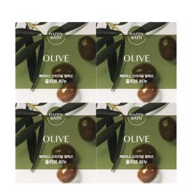 Happy Bath 해피바스 오리지널 컬렉션 올리브 비누 90g 4개 Happybath Original Collection Olive Soap 90g 4ea