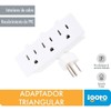 iGoto AM04 Multicontacto triple aterrizado, color blanco, 125 V, 15A
