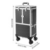 Professional Makeup Artist Case Rolling Cosmetic Train Make Up Suitcase