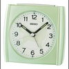 Seiko QHE209MLH Square Non Ticking Bedroom Alarm Clock, Puppy Green,