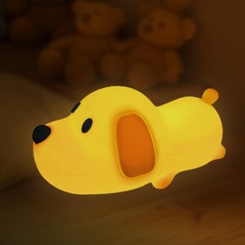 COBIKU Cute Dog Night Light, Dimmable with Soft Silicon Dog Light, Kindergarten Kawaii Light, Rechargeable Touch Night Light for Boys and Girls, Used for Camping Room Decoration.