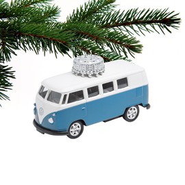 corpus delicti :: Metal Christmas Tree Ornaments - The Rolling Alternative to Christmas Bauble - Compatible with VW Bus T1 (Blue) (W20.2b)