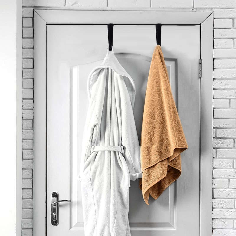 Amyhill 6 Pcs Over The Door Hook Flocked Door Hooks