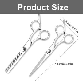 2 Pcs Haarschere, Ultrascharfe und Präzise Geschnittene Stylingschere, Ultrascharfe Schere aus Edelstahl, Männer Bartschere, Haustier Haarschere, für Zuhause, Friseursalon, Friseur