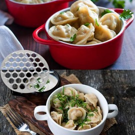 Zwenjuan Dumpling Mould, 37 Holes Dumpling Maker, Ravioli Shaper, Dumpling Metal Mould, Filled Dumplings, Ravioli Pelmeni, Tortellini, Pelmeniza, Pelmeni Machine