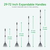 GreatBuddy Adjustable Leaf Rake, 8'' Wide Metal Rake, Perfect for
