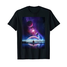 Galaxy Universe space nebula orbit star ship cosmonaut T-Shirt