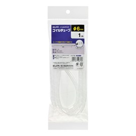 ELPA CT-N693P(WH) Coil Tube Wire Cord Protection Coil Diameter 0.2 inch (6 mm) 3.3 ft (1 m) White