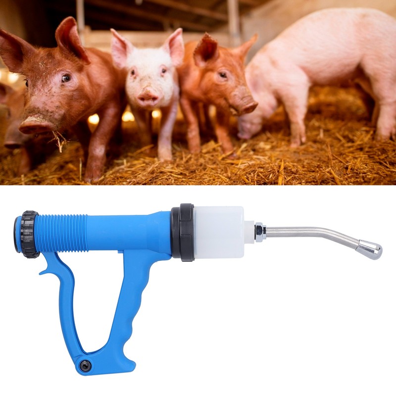 Continuous Syringe 70ml Adjustable Injector Veterinary Accessory for Pig Cattle