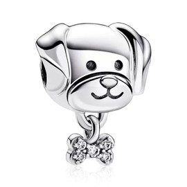 Annmors Marry Christmas Charm Love Pendant S925 Sterling Silver Bracelet Bead with Cubic Zirconia for European Bracelets Necklace, Mother's Day Jewellery Gift Christmas for Men and Women, Silver,