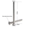 binifiMux - 6 tornillos de conexión para muebles, acero inoxidable