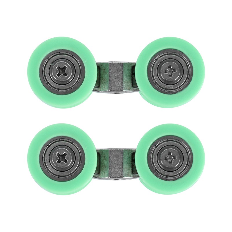 2Pcs UShaped Wheels Stainless Steel 4Wheel Small Rollers Shower Door