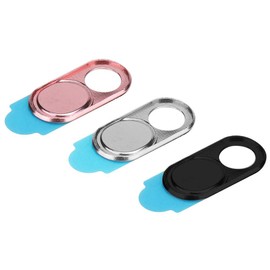 3pcs Tapa de Lente de Metal de Cámara ,Cubierta de Protección de Privacidad de Cámara Ultra Delgada Cubierta del Bloqueador Deslizante de Webcam para Teléfono Inteligente Tableta PC Portátil(Tricolor)