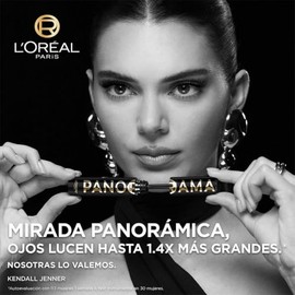 L'Oréal Paris Panorama Máscara de Pestañas Voluminizadora All Night Black Lavable, Ojos Hasta 1.4 veces Más Grandes Visiblemente Más Grandes, Mirada P