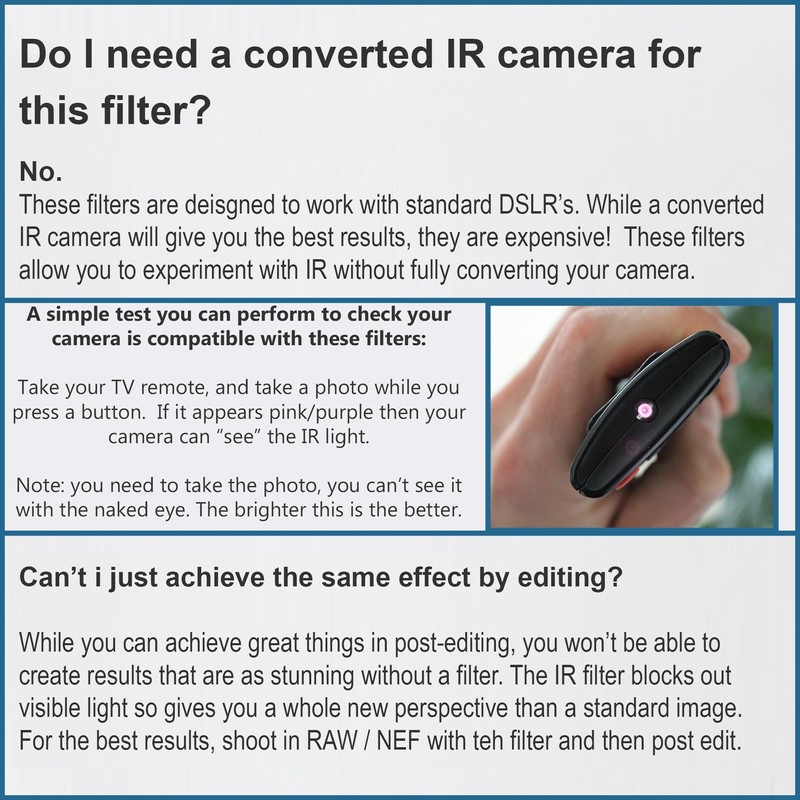 MaD Cameras 950nm 52mm Infrared Effect Filter for Digital SLR