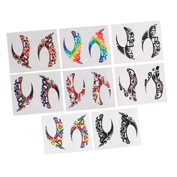 TOVINANNA 8pairs Artistic Eye Liner Stickers for Makeup to Use