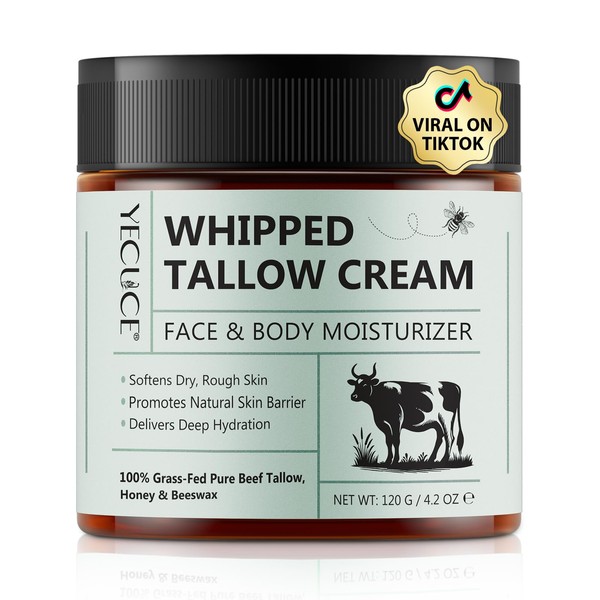 ZIXAOK Beef Tallow and Honey Balm for Skin, All-Natural Tallow
