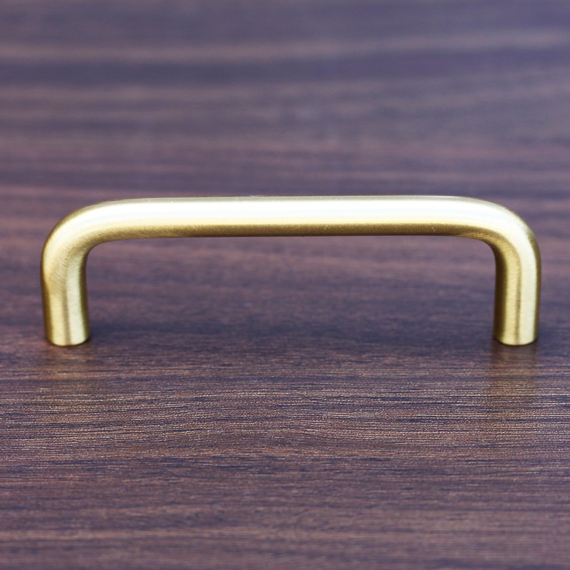 Satin Brass Cabinet Hardware Wire Handle Pull - 3 1/2"