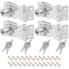 Kyuionty 4 Pcs Keyed Hasp Locks 2.5 Inch Twist Knob