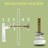Metal Sliding Door Latch Lever,2 Sets, 1-3/8 in. Tail, White