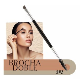 Brando Brocha Doble Para Ceja 3pz Con Cepillo Pincel Cosmético Full