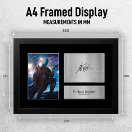 HWC Trading FR A4 Michael Rooker Guardians of the Galaxy Yondu Udonta Gifts Printed Signed Autograph Picture for Movie Memorabilia Fans - A4 Framed