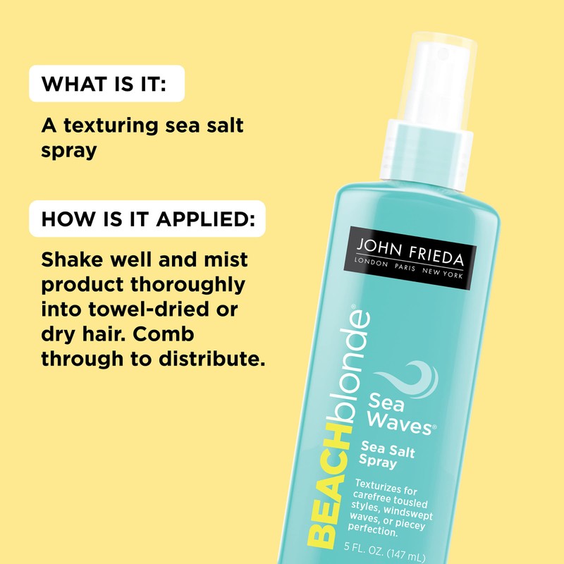 John Frieda Beach Blonde Sea Waves Texturizing Spray with Natural