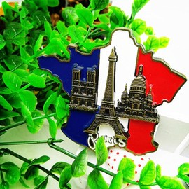 1 Pc Multicolour France Map Refrigerator Sticker-Europe Tourist Souvenir,Innovative 3D Resin Fridge Magnet Stickers, Notre-Dame Cathedral De Paris France Eiiffel Tower Kitchen Accessories