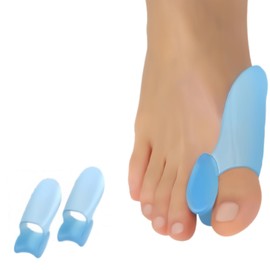 KUENZ 足指サポート 足指を広げる 足指サポーター お 睡眠足指ストレッチパッド、足指ストレッチパッド、ユニセックスで着脱が容易 2枚入り. (ブルー 2枚入り)