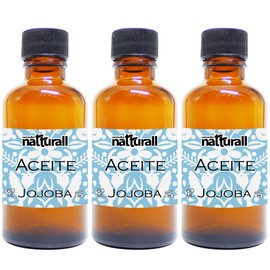 Aceite de Jojoba Orgánico Facial para la cara y para el cabello Paquete con 3 pz de 60 ml c/u