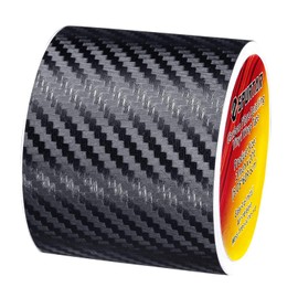 Carbon Sheet, Carbon Tape, 2.0 x 2.4 ft (5 cm) x 2.4 ft (6.1 m), Car Wrapping Sheet, Carbon, Car Wrapping Sheet, Car Protection, Easy to Remove, Dustproof, Shock, Scratch-Resistant, Black