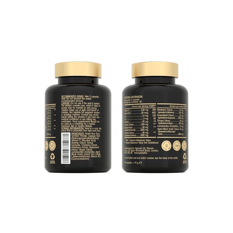 Immune System Booster - 120 Capsules - Immune Support &