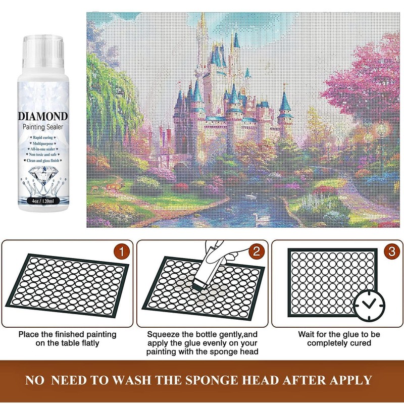 Diamond Painting Sealer, 4 OZ 120ML Permanent Hold & Transparent