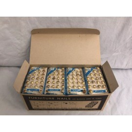 Holland NOS Holland 9H Hammered Brass Upholstery Nails Tacks 24 Packs X 24 = 576/Box